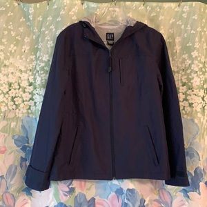 Gap navy water resistant navy jacket size small